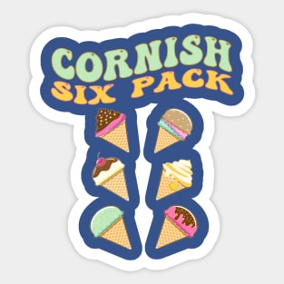 Cornish Six Pack funny Cornish Ice Cream Sticker